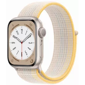 Умные часы Apple Watch Series 8 41 мм, Starlight Sport Loop, желтый, размер S/M